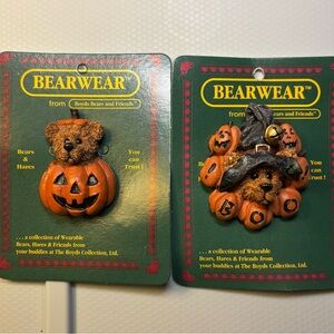 Bundle of 2 vintage Boyds Bears BEARWEAR Halloween brooches